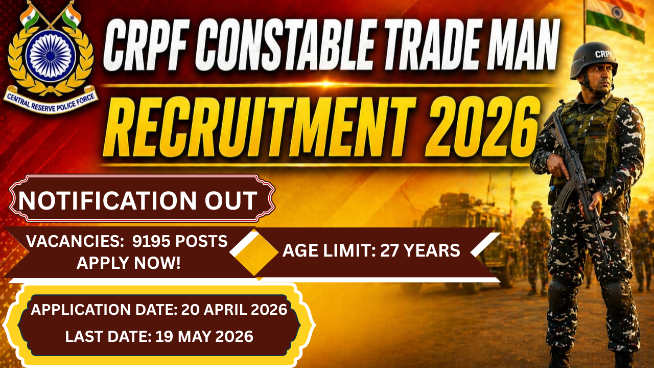 CRPF Constable Tradesman Recruitment 2026