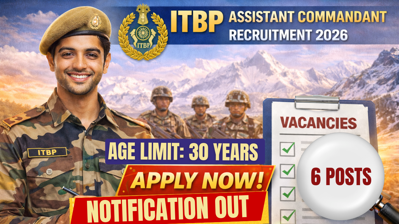 ITBP Assistant Commandant Recruitment 2026