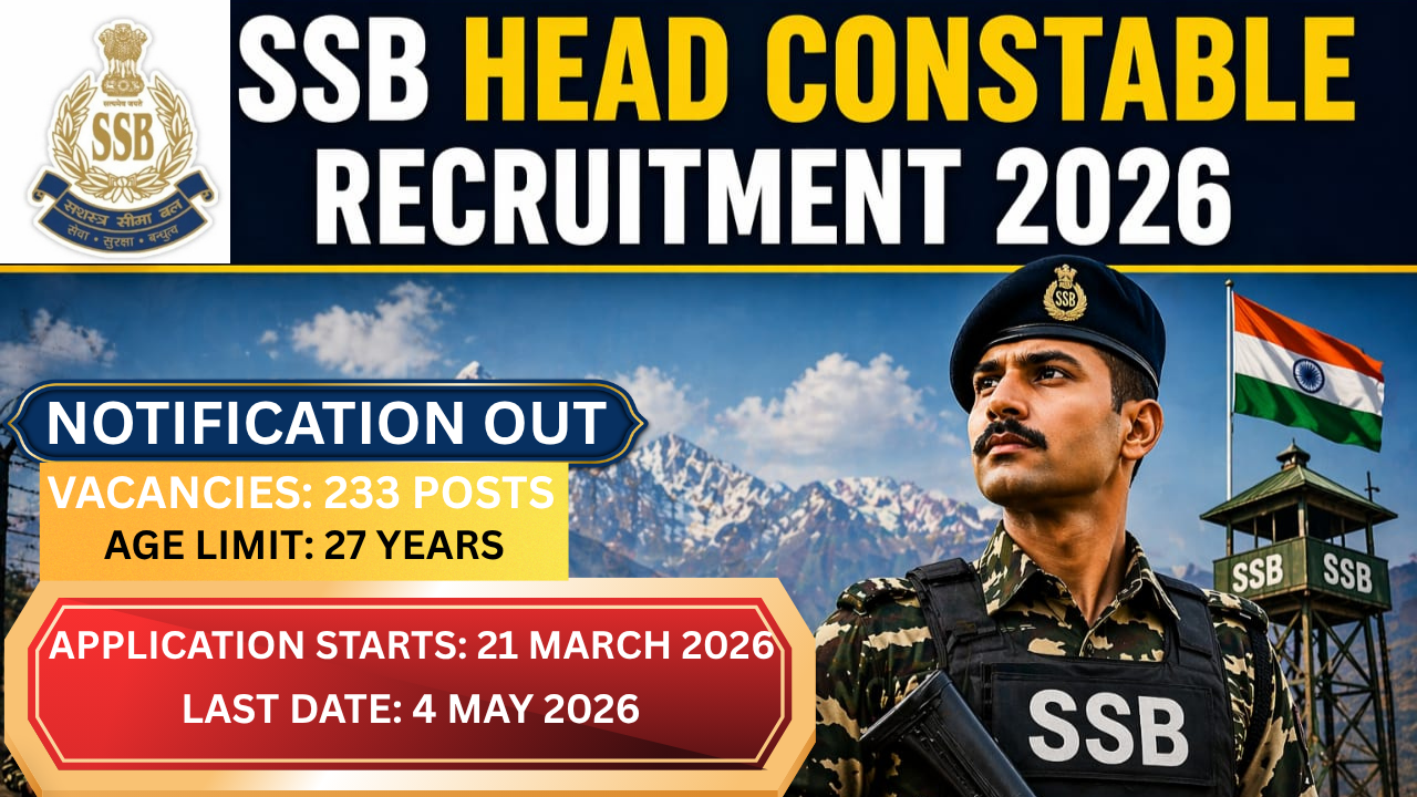 SSB Head Constable Recruitment 2026