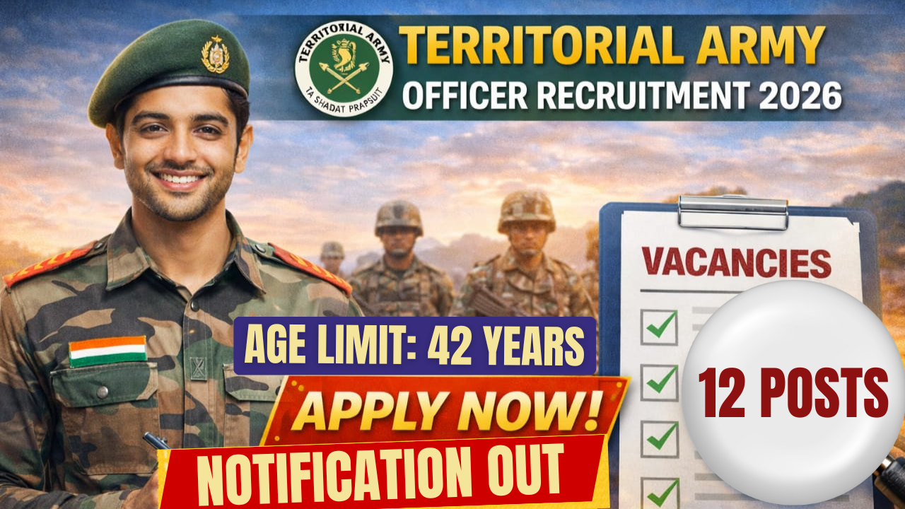 TERRITORIAL ARMY OFFICER RECRUITMENT 2026