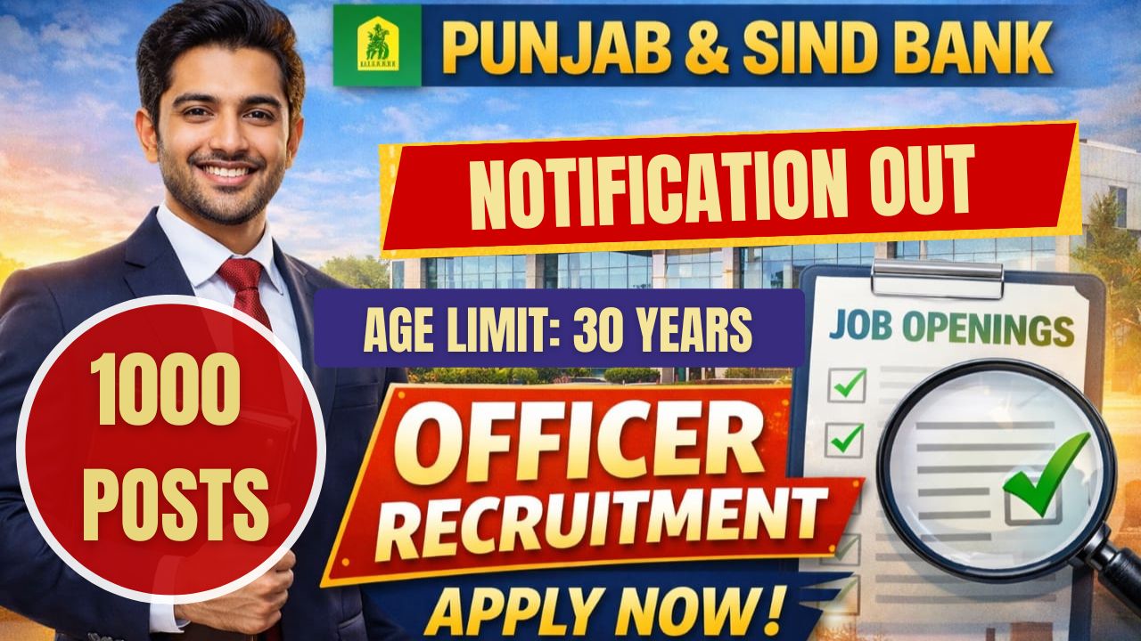 Punjab and Sind bank Officer Recruitment 2026