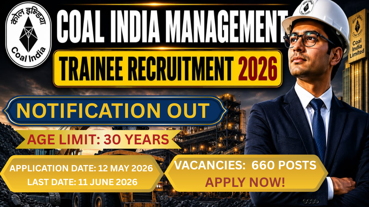 Coal India Management Trainee Recruitment 2026