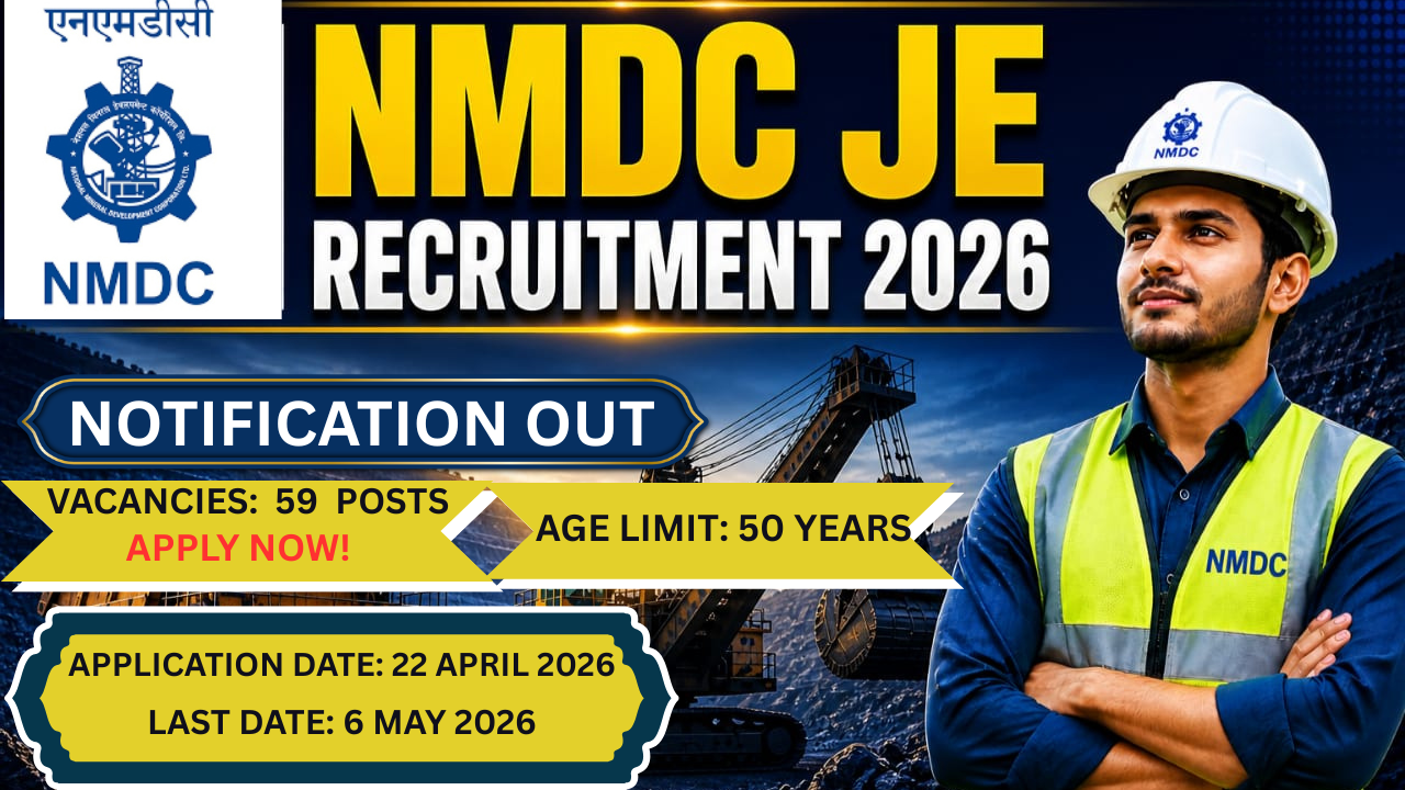 NMDC JE Recruitment 2026