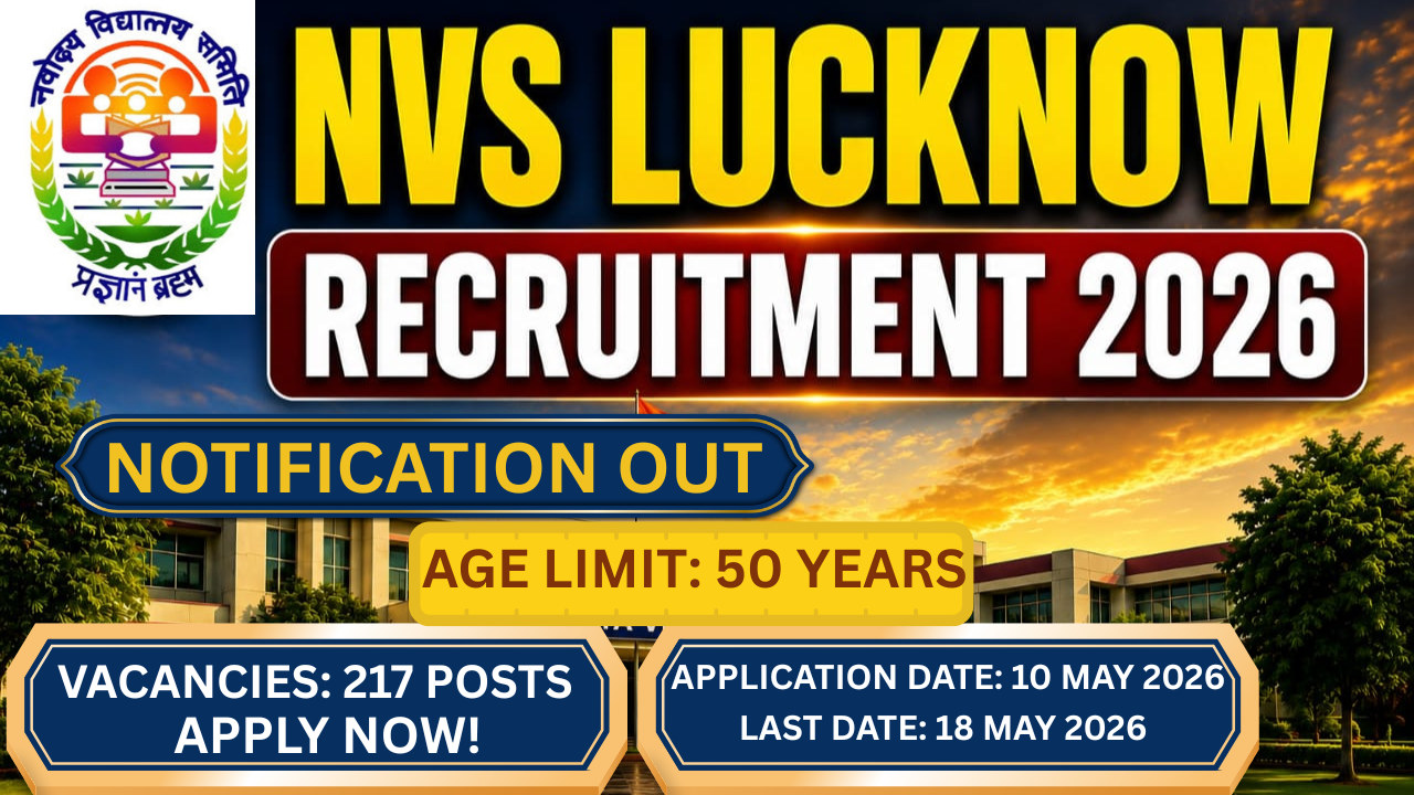 NVS Lucknow Recruitment 2026