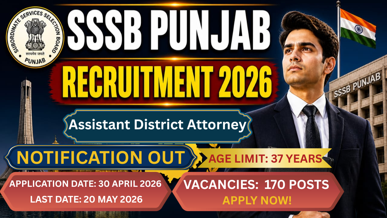 SSSB Punjab Assistant District Attorney  Recruitment 2026